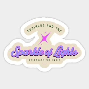 Cosiness and the Sparkle of Lights Christmas Sticker